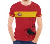 Camiseta de hombre, cuello redondo, manga corta, Camisa Española，camiseta selección espanola，XS-5XL.
