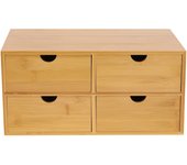 Original Organizer zhMini Bamboo Desk Drawer Table Top Storage sbox for Office at Home Toiletries