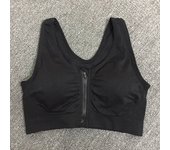 Front zipper without steel ring women's professional shock-absorbing vest, running yoga fitness sports bra, large size