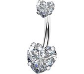 1Pc 14g  surgical steel belly piercing aaa zircon 2022 new tunnel ball piercings clear 14g belly button ring body jewellery