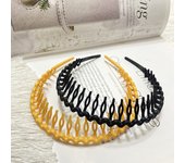 2PCS non slip plastic headband, easy to comb thin headband, versatile and fashionable, suitable for both men and women