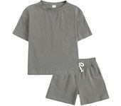 Traje para niños Niños y niñas versión coreana traje deportivo de verano 2025 nuevo verano ropa pequeña y mediana