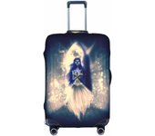 Anime Corpse Bride Suitcase Cover Elastic Travel Luggage Protector With Concealed Zipper Washable Personalized Suitcase Covers Fits 18-32 Inch Luggage