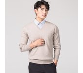 Nuevo suéter suelto de punto con cuello redondo para hombre de otoño e invierno, camisa con cuello en V