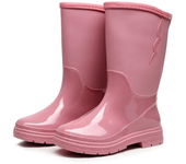 Botas de goma antideslizantes para mujer, zapatos de agua impermeables, sólidos, para la lluvia, para trabajo de cocina y jardín