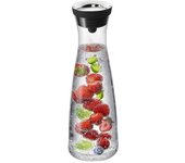 Jarra de Agua de Vidrio,1200ml Botella de Cristal y Tapa de Silicona,para Jugo Caliente/frío,té,Leche y café