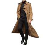 Chaqueta larga hombre, moda, abrigo de estilo, resistente al viento
