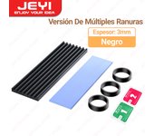 JEYI M.2 SSD Heatsink Aluminum Cooler Multi-version NVMe Radiator with Thermal Pad, Dust Paper for PS5/PC/Laptop M2 2280 SSD