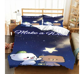 Kawaii Bubu and Dudu 3D Printing Anime Bedding Set Duvet Cover Comforter Bed Single Twin Full King Queen Size Bedding Set Kids