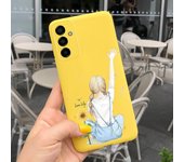 For Samsung Galaxy M13 4G SM-M135F Case Ultra Slim Soft TPU Silcione Phone Cover For Samsung M13 M 13 Sunflower Daisy Bumper Bag