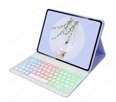 Spanish Keyboard for Xiaomi Redmi Pad SE 11 Inch 2023 Rainbow Backlit Keyboard Tablet Case