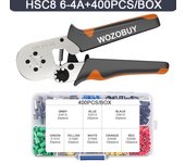 Hexagonal Ferrule Crimp Tool Wire Ferrule Crimping Tool HSC8 6-6 Self-adjustable Ratcheting Crimper for AWG23-10(0.25-6.0mm²)