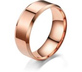 4Mm6mm8mm anillo liso anillo brillante doble biselado, anillo de acero de titanio de acero inoxidable joyería de mano europea y americana
