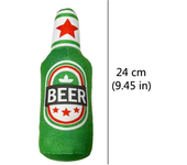 Funny Plush Dog Toys Beer Bottle Shaped Small Large Dogs Squeak Sound Clean Teeth Chew Toy Pets Interactive Playing Supplies