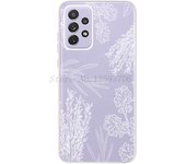 For Samsung A52 A72 Case Silicone Lavender Flower Painted Soft Phone Cover For Samsung Galaxy A52 5G A 52 A 72 A525F A526B Funda