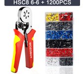 Tubular Terminal Crimping Tool Crimping Pliers HSC8 6-4A 0.25-10mm²/6-6A 0.25-6.0mm² Hand Tool Mini Wire Ferrule Fixture Kit