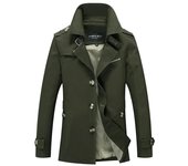 Fashion Men Trench Jackets Brand Casual Business Trench Coat Mens Leisure Overcoat Male Single Breasted Windbreakers Plus Size