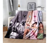 Singer Ariana grande printed blanket Flange Warm blanket soft and comfortable blankets bed linings cubre cama birthday gift
