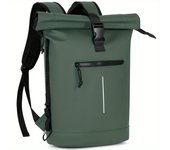 LEKE - Mochila con Tapa para Hombres y Mujeres, Gran Mochila para Portátil de 17 Pulgadas con Compartimento para Ordenador, Elegante Mochila de Viaje para Ciclismo, Universidades y Trabajo - Verde