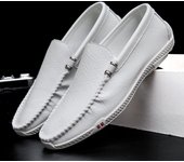 2023 Men Breathable Genuine Leather Loafers Trend Lazy Loafers Slip onltalian Designer Moccasins Men Loafers Summer Casua Shoes