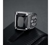 316 stainless steel tulip ring set with multicolor gems