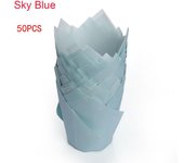 50Pcs Disposable Paper Cake Decoration Tools Mold Tulip Flower Chocolate Cupcake Wrapper Baking Cake Muffin Paper Cups