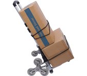Stair Climbing Cart Heavy-Duty Hand Truck Portable Folding Cart Aluminium Luggage Cart for Moving with 6 Wheels and 4 Universal