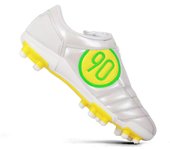 Mens High Tops Soccer Shoes FG Cleats Firm Ground Trainers Red Blue Football Boots
