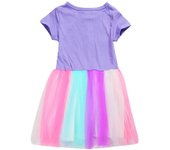 Kids Girls Smiling Critters CatNap Dress Short Sleeve Rainbow Dress Crossbody Bag Birthday Party Skirt