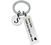 Drive Safe Keychains A-Z Initials Letters Men Women Stainless Steel Key Chain Birthday Chritsmas Father's Day Gifts Jewelry