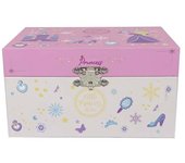 Unique With Mirror Princess Music Box Cute Cartoon Children Musical Ornaments Handicraft Jewelry Storage Box Necklace Box