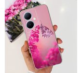 For Vivo V29 Lite 5G Case Global Version Women Fashion Pink Beach Eiffel Tower Pattern Fundas For Vivo V29Lite v 29 Soft Clear