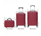 Conjunto de Maletas de Viaje Elegantes: Carcasa Ligera de ABS, Cerradura Numérica, 4 Ruedas Giratorias 360°, Asa Telescópica de Aluminio  Juego de Maletas    Set Trolley Maleta Cabina (6990 M008 8001 8002 8008 6020 D7)