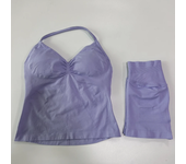 Women's Impact Gym Set, baless sleeveless T-shirt, high waisted seamless shorts, gym  sportswear, training set, 2 pieces.