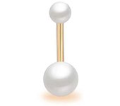 Charm Gifts Stainless Steel Earring Women Belly Button Ring Geometric Belly Piercing Body Piercing Jewelry Pearls Navel Ring