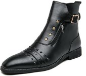 Mens Chukka Boots Leather Boots for Men Casual Ankle Mens Slip On Boots