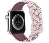 Correa de reloj grabada para Apple Watch Band 46mm 42mm 41mm 49mm 45mm 44mm pulsera de silicona Iwatch Series 10 9 7 Se 6 5 4 8 Ultra2