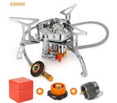 Three burner picnics, outdoor travel kitchen, portable small foldable steel mini gas stove for camping
