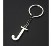 DIY A-Z Letters key Chain Car Men Metal Keychain Ring Women Car Key Ring Simple Silver Color Letter Name Key chain Party Gift