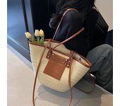 Beach Vacation Beach Woven Bag For Women 2025 New Hollow Knitted Handbag, Large Capacity Single Shoulder Armpit Bag