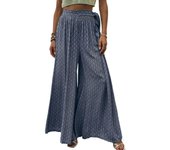 Wide Leg Woman Trousers Lace Up Printing Original Comfortable Stretch Pants for Women Trends 2025 Classic All Medium Outfits G