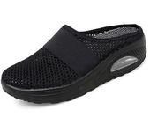 Zapatillas de cuña para mujer, zapatillas Premium, zapatos Retro informales antideslizantes Vintage con plataforma para mujer, sandalias ortopédicas para diabéticos de talla grande