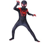 Disfraz de superhéroe para niños y adultos, traje de Spiderman negro