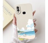 Case For Samsung Galaxy A10 A105F A10s A107F Soft Liquid Silicone Back Cover For Samsung M01s SM-M017F Funda Rabbit Cat Panda