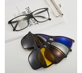 Gafas de sol polarizadas para hombres y mujeres transfronterizas nuevas gafas TR90 montura gafas de sol de manga magnética de visión nocturna negra de cinco piezas