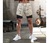 Pantalones cortos de gimnasio 2 en 1 para hombre, ropa deportiva de gran tamaño para correr, entrenamiento, baloncesto, Jogging,