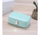 Joyero de Color Macaron para niñas, exquisito estuche de joyería portátil con cremallera, caja de almacenamiento de pendientes, anillo, collar y pulsera