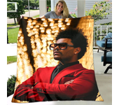 Singer The Weeknd Printed blankets Flannel Warm blanket Soft Cozy Blanket Travel Blankets bed linings Birthday Gift