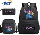 Lilo & Stitch Printed Student Schoolbag Set Children's Backpack Shoulder Bag Pencil Case 3-piece Set