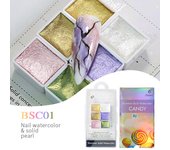 Blooming Paints Watercolor Powder  Nail Art  Metallic Paint Draw Chrome Powder Decor Manicure Nail Solid Pigment Pearl